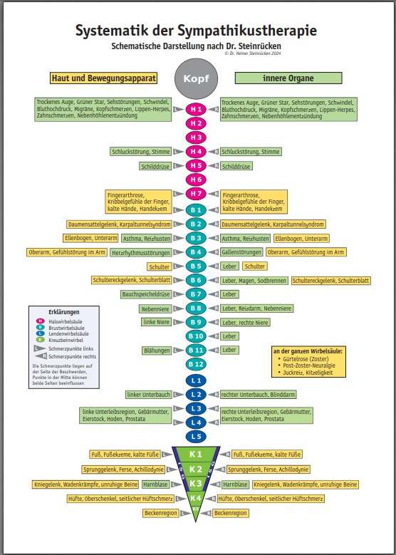 Schema Systematik der Sympathikustherapie